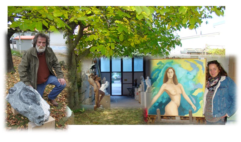 Barbara und Destan Gashi im Himberger Atelier